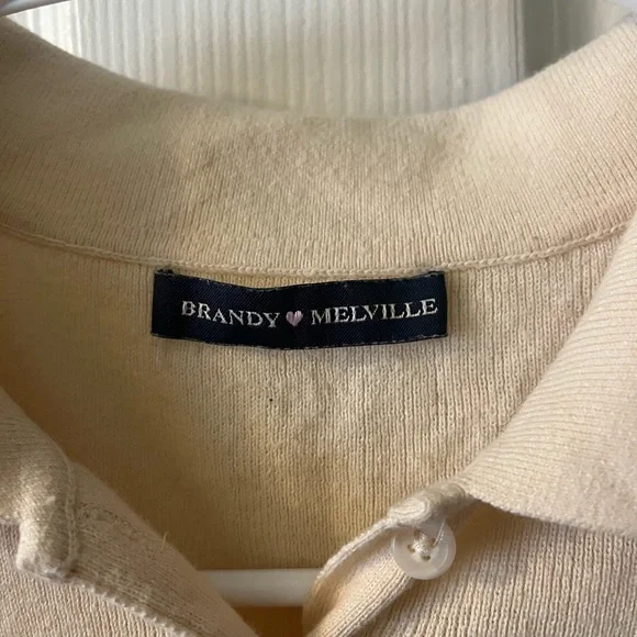 Brandy Melville Liliana Polo Collar Top - Picture 3 of 3